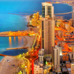 Beautiful,Arial,View,At,Ajman,Downtown,Corniche,Side,United,Arab